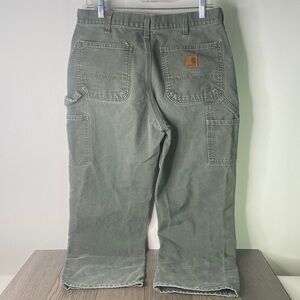 Carhartt Men’s 32x32 Carpenter Work Pants - Olive - Wear - 1392